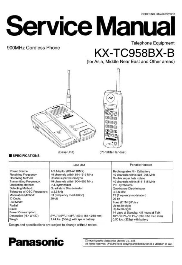 KX-TC958BX-B